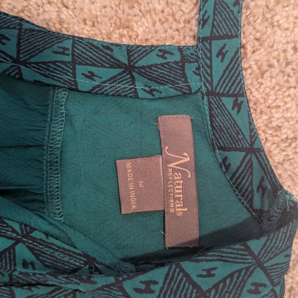 Natural Reflections Teal Geometric Tunic - Picture 3 of 8